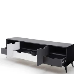 Wohnen Tv & Hifi-Möbel|Tv & Hifi-Möbel*Moderner TV Unterschrank in Weiß & Grau - Vadids