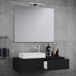 Wohnen Badezimmer Komplett*Moderner Waschtisch & Badspiegel - Balisca (zweiteilig)