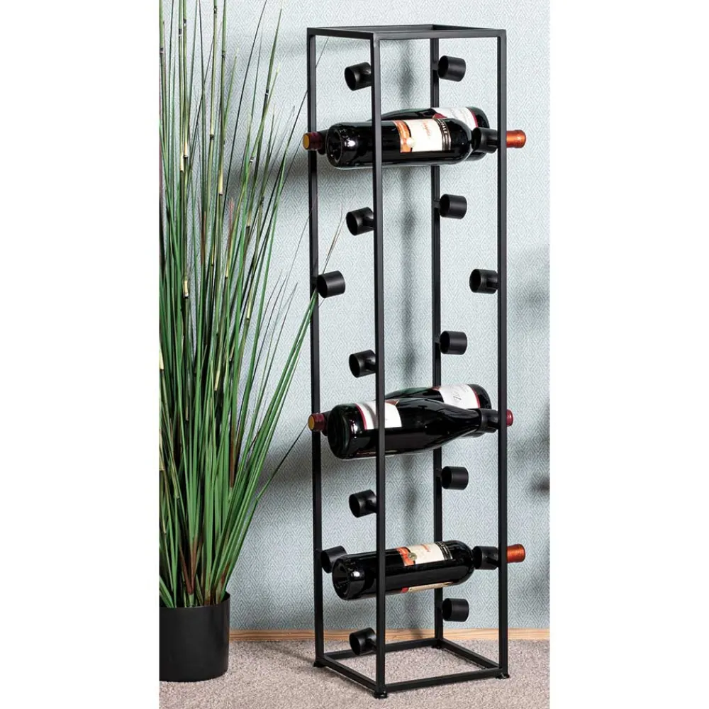 Wohnen Moderner Weinflaschen Halter in Schwarz - Esman