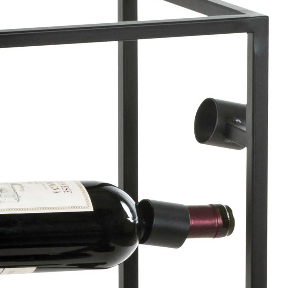 Wohnen Moderner Weinflaschen Halter in Schwarz - Esman