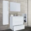 Wohnen Modernes Bad in Weiß Möbelset - Ipsum (vierteilig)
