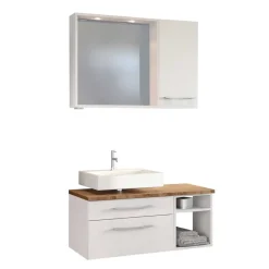 Wohnen Modernes Bad Set mit Beckenschrank - Enwicos (dreiteilig)