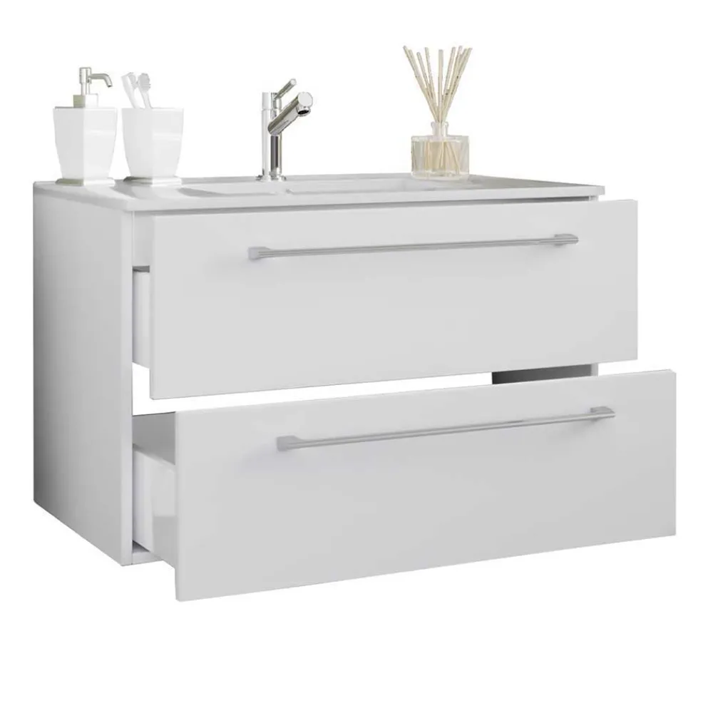 Wohnen Modernes Badezimmer in Weiß - Ipsum (vierteilig)