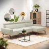 Wohnen Sofas|Sofa*Modernes Ecksofa in Creme Cordbezug - Caldizza
