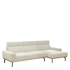 Wohnen Sofas|Sofa*Modernes Ecksofa in Creme Cordbezug - Caldizza