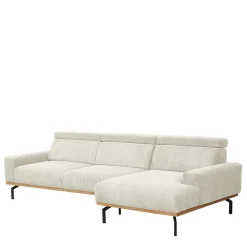 Wohnen Sofas|Sofa*Modernes Ecksofa in Creme Cordbezug - Caldizza