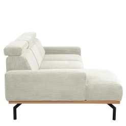Wohnen Sofas|Sofa*Modernes Ecksofa in Creme Cordbezug - Caldizza