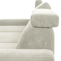 Wohnen Sofas|Sofa*Modernes Ecksofa in Creme Cordbezug - Caldizza