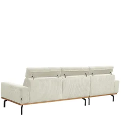 Wohnen Sofas|Sofa*Modernes Ecksofa in Creme Cordbezug - Caldizza