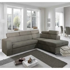 Wohnen Modernes Ecksofa mit Schlaffunktion und Bettkasten - Janilea