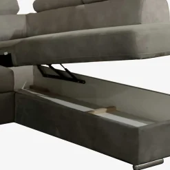 Wohnen Modernes Ecksofa mit Schlaffunktion und Bettkasten - Janilea