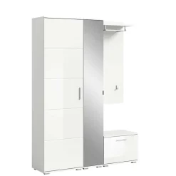 Wohnen Modernes Garderobenset in Weiß - Rugova I