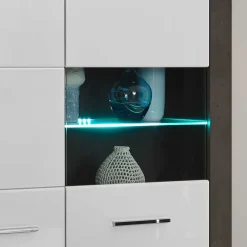 Wohnen Esszimmerschränke|Highboards*Modernes Hochglanz Highboard in Weiß - Istensa