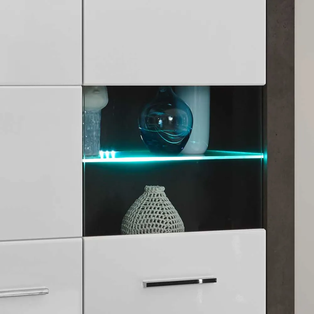 Wohnen Esszimmerschränke|Highboards*Modernes Hochglanz Highboard in Weiß - Istensa