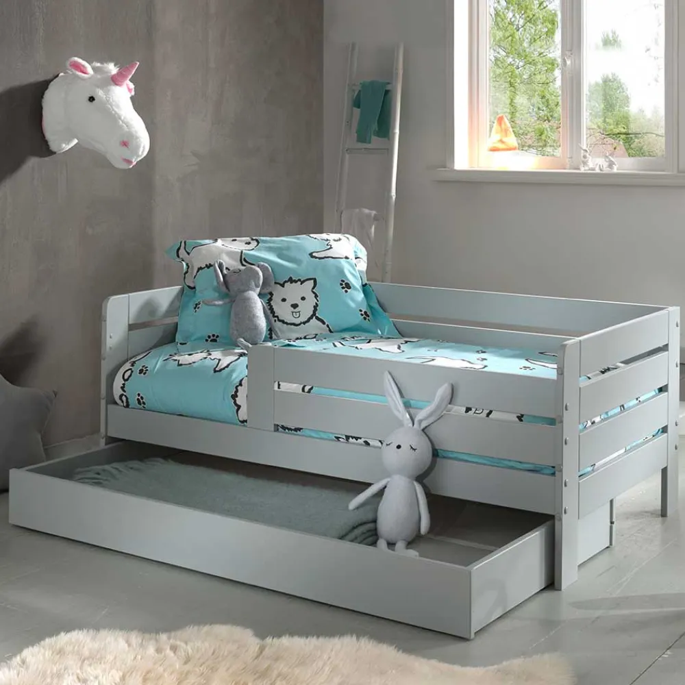 Wohnen Kindermöbel|Babybetten*Modernes Kinderbett mit Rausfall-Schutz - 140x70 - Naosa