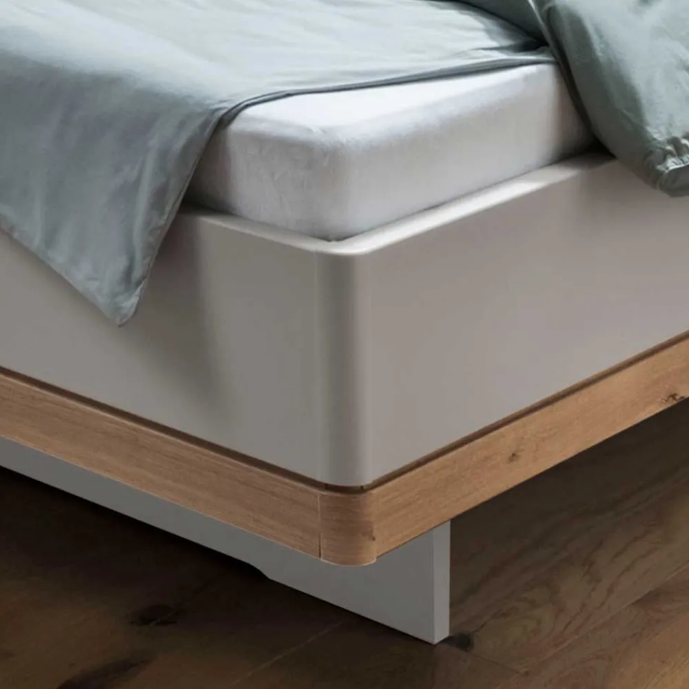 Wohnen Betten|Betten*Modernes Kunstlederbett in Beige - Crascanu