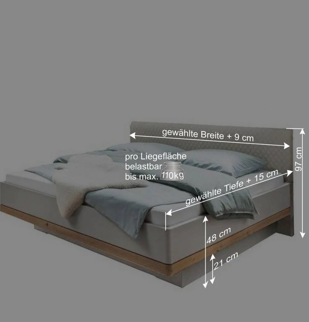 Wohnen Betten|Betten*Modernes Kunstlederbett in Beige - Crascanu