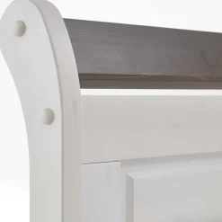 Wohnen Modernes Landhausbett in Weiß & Grau - Caneon
