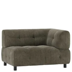 Wohnen Modernes Modulsofa Ecke in Blassgrün Cord - Praggio