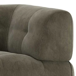 Wohnen Modernes Modulsofa Ecke in Blassgrün Cord - Praggio