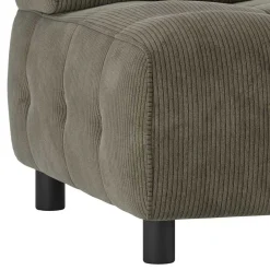 Wohnen Modernes Modulsofa Ecke in Blassgrün Cord - Praggio