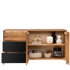 Wohnen Modernes Sideboard in Wildeiche und Anthrazit - Claas