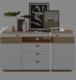 Wohnen Modernes Sideboard mit 175 cm Breite - Niam