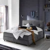 Wohnen Modernes Stauraum-Boxspringbett in Anthrazit - Zavagossa