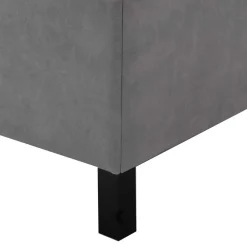 Wohnen Modernes Stoffbett mit Bettkasten in Hellgrau - Villaro