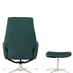 Wohnen Graue Möbel|Retro Möbel*Modernes TV Sessel Set mit Fußhocker - Trapani (zweiteilig)