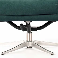 Wohnen Graue Möbel|Retro Möbel*Modernes TV Sessel Set mit Fußhocker - Trapani (zweiteilig)