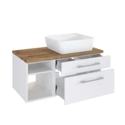 Wohnen Modernes Waschbecken mit Schrank & Regal - Enwicos