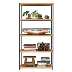 Wohnen Modernes Wildeiche Regal mit Stahlgerüst - Sluganov