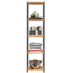 Wohnen Modernes Wildeiche Regal mit Stahlgerüst - Sluganov