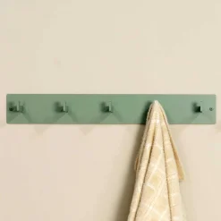 Wohnen Modern-minimalistische Wandgarderobe in Graugrün - Mecia