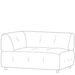 Wohnen Modul Couchelement in Blassgrün Chenille - Montreal