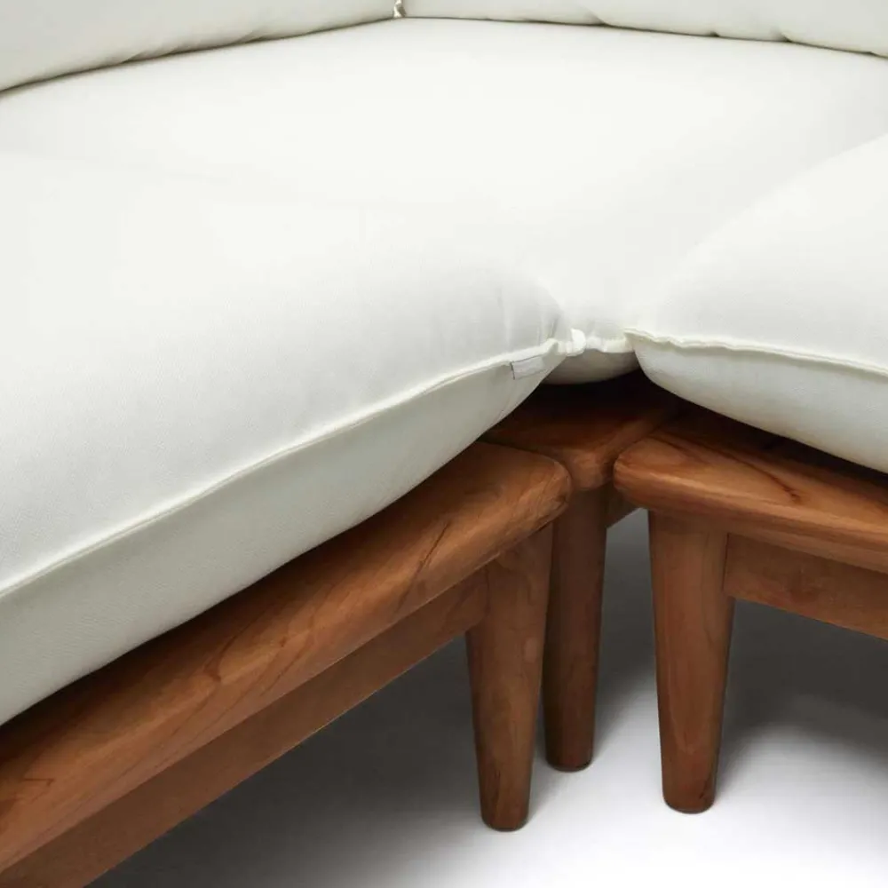 Wohnen Modul Lounge aus Teak - Palm (sechsteilig)