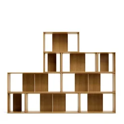 Wohnen Esszimmerregale|Regale*Modulares Standregal in Eiche Furnier - Hero (neunteilig)