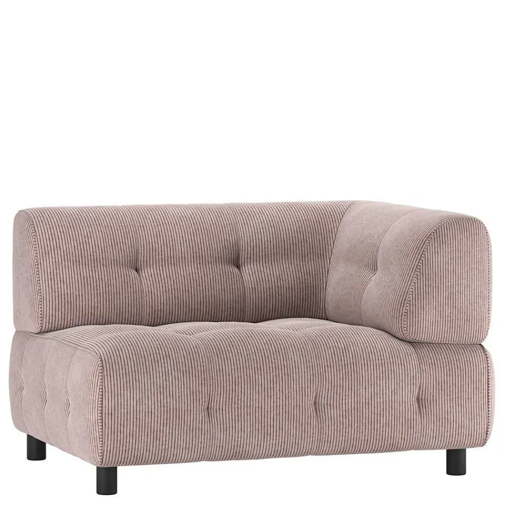 Wohnen Sofas|Sofa*Modulcouch Eckelement in Mauve Cordbezug - Samorah