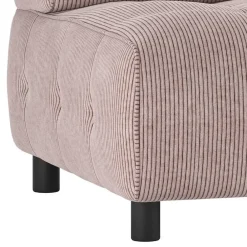 Wohnen Sofas|Sofa*Modulcouch Eckelement in Mauve Cordbezug - Samorah