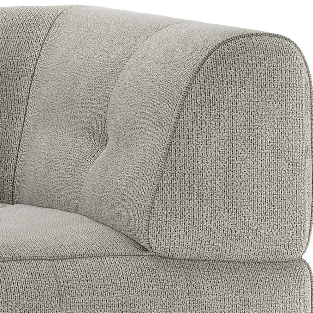 Wohnen Modul-Polstercouch Eckelement in Graugrün - Aramato