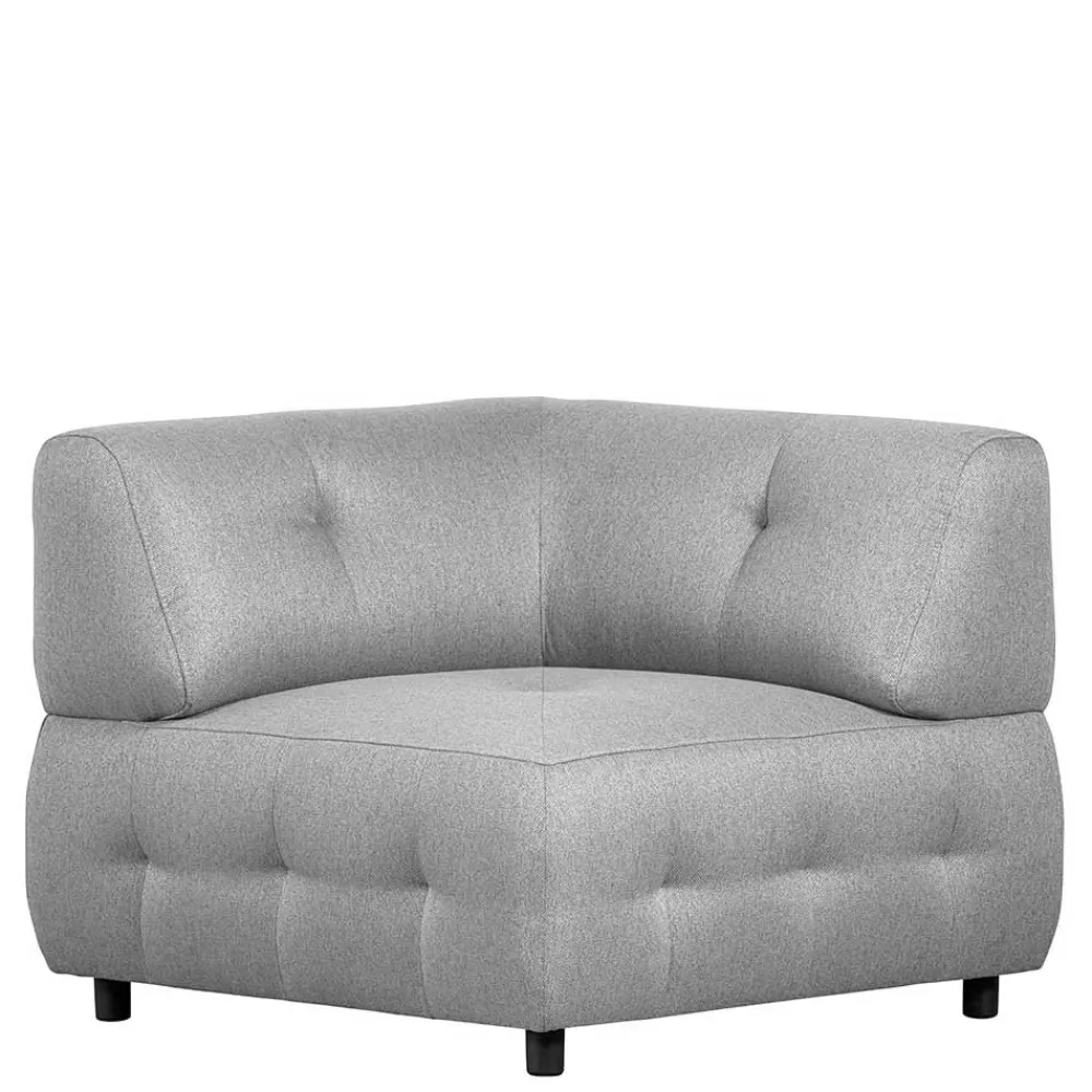 Wohnen Modul-Polstercouch Eckelement in Graugrün - Aramato