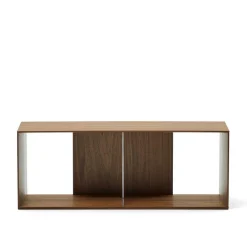 Wohnen Wohnzimmer-Regale|Wohnzimmerschränke*Modulregal in Nussbaum Furnier - Abelle (neunteilig)