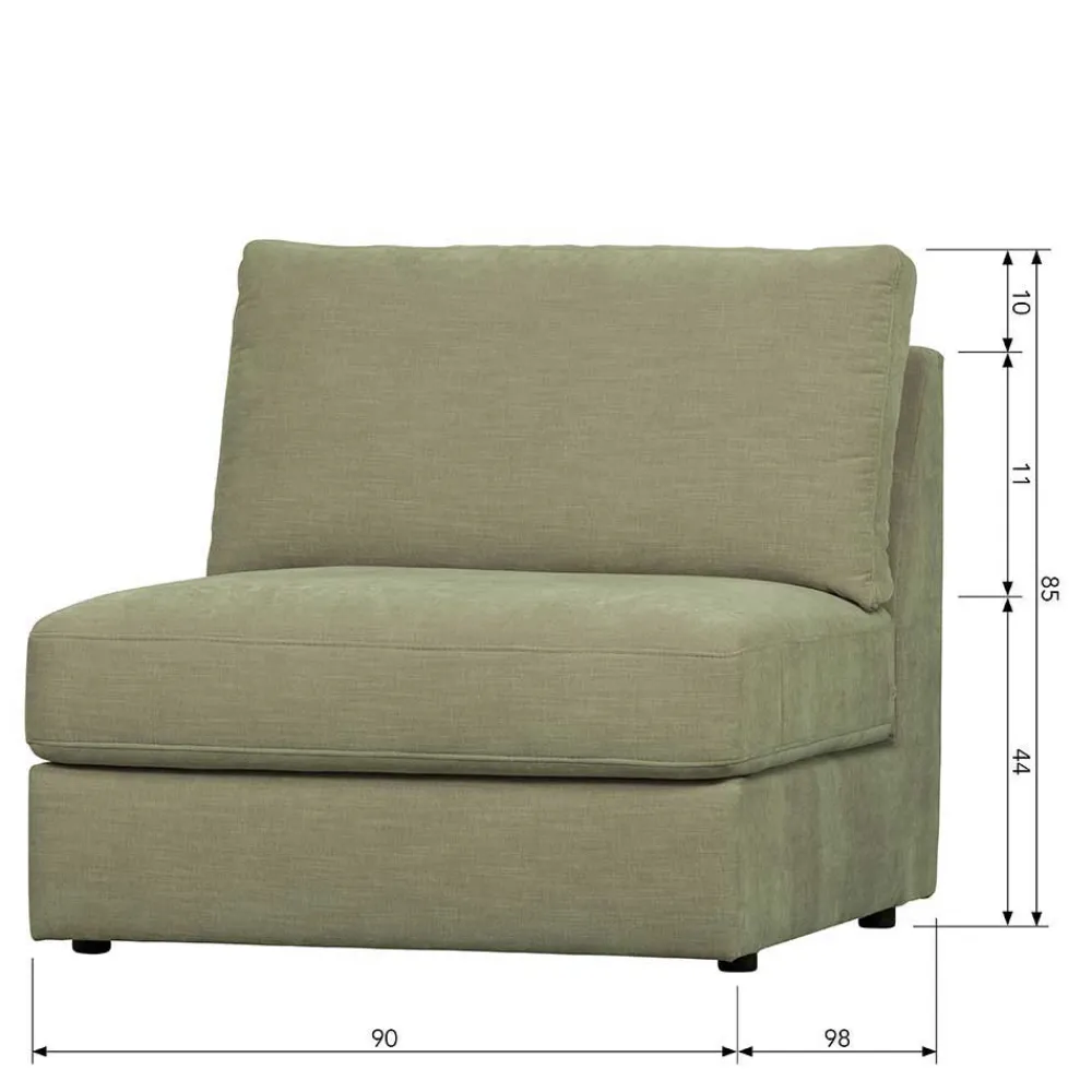 Wohnen Sofas|Sofa*Modulsofa 5 Elemente in Graugrün - Perconia