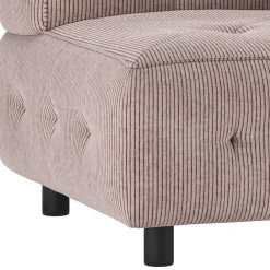 Wohnen Modulsofa Eckelement aus Cord Mauve - Samorah