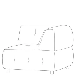 Wohnen Modul-Wohnlandschaft Ecke in Graubraun - Shinin