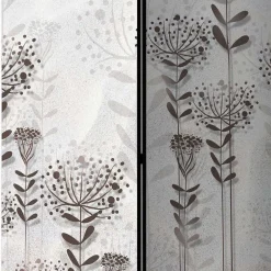 Wohnen Monochrom bedruckter Paravent mit floralem Motiv - Stepana