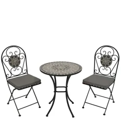 Wohnen Metall-Gartenmöbel|Sitzgruppe*Mosaik Tischgruppe rund - Tasmania