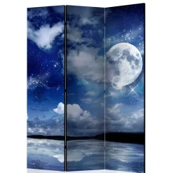 Wohnen Paravents*Motiv Paravent Nachthimmel Mond Wasser - Finanun