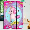 Wohnen Kinder-Paravents|Kindermöbel*Motiv Paravent Tanzendes Einhorn Dab - Loho